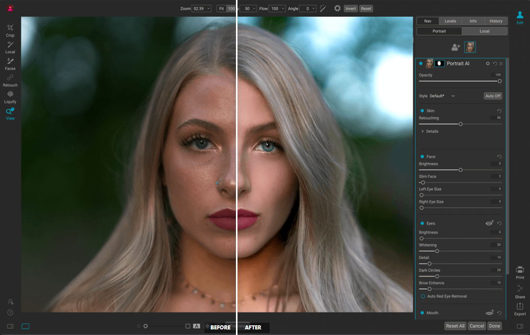 AI智能人像识别和修饰